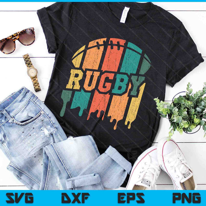 Vintage Retro Rugby Speler Rugby Fan Rugby Coach SVG PNG Digitale Snijbestanden