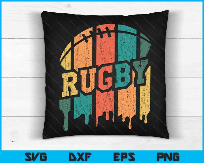 Vintage Retro Rugby Speler Rugby Fan Rugby Coach SVG PNG Digitale Snijbestanden