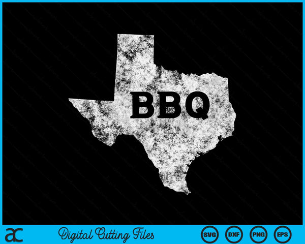 Vintage Retro Texas BBQ Estado de Texas Barbacoa SVG PNG Cortar archivos imprimibles