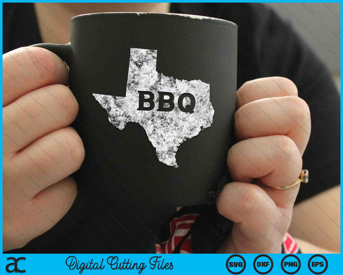 Vintage Retro Texas BBQ State of Texas Barbecue SVG PNG Cutting Printable Files