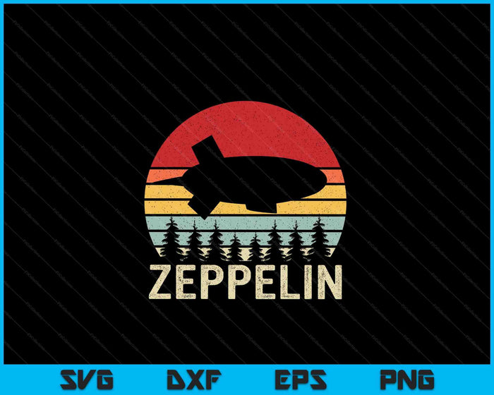 Vintage Zeppelin Shirt bestuurbaar luchtschip SVG PNG digitale snijbestanden