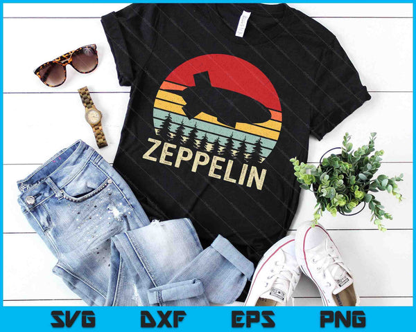 Vintage Zeppelin Shirt Dirigible Airship SVG PNG Digital Cutting Files