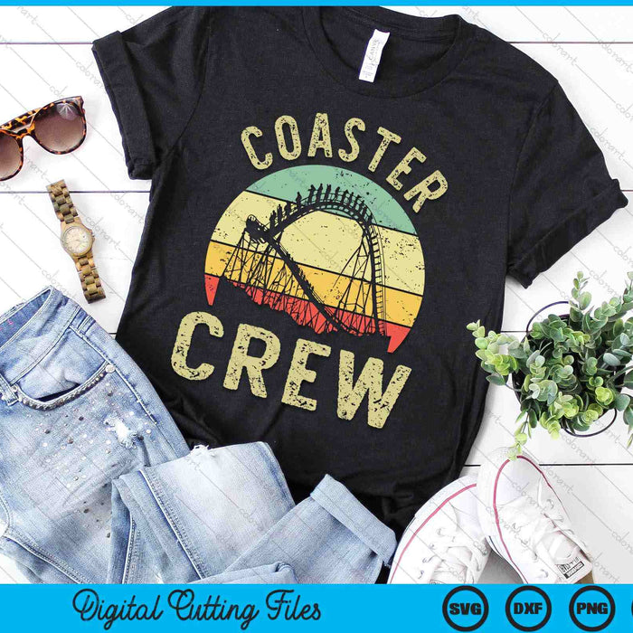 Vintage Rollercoaster Crew I Family Roller Coaster SVG PNG Digital Cutting Files