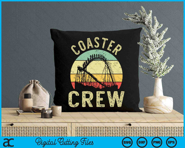 Vintage Rollercoaster Crew I Family Roller Coaster SVG PNG Digital Cutting Files