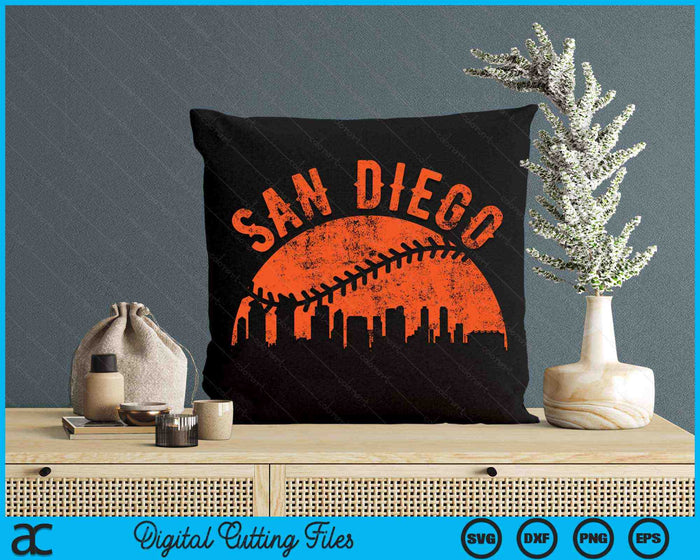 Vintage San Diego Baseball SVG PNG Digital Cutting Files