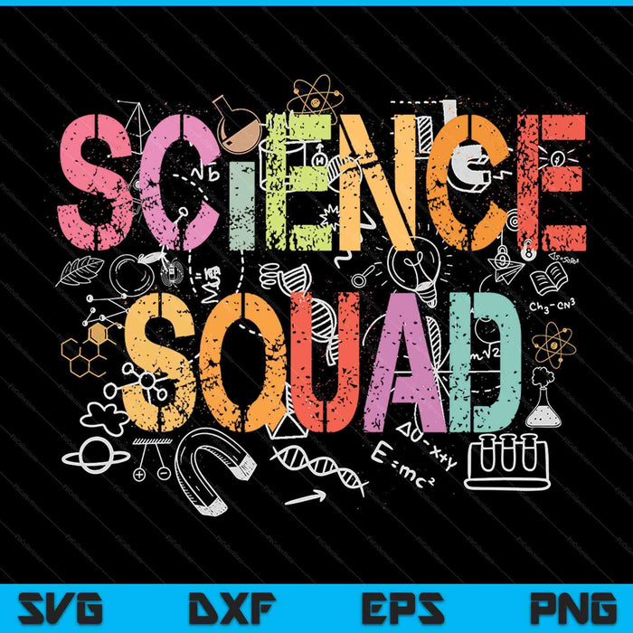 Vintage science squad technology teacher team student SVG cut file