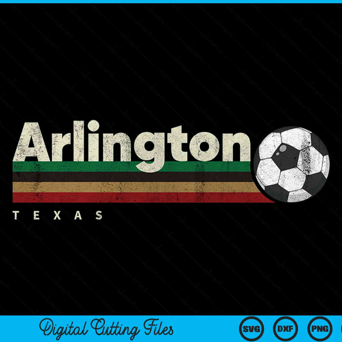 Vintage soccer arlington city soccer retro stripes SVG cut file