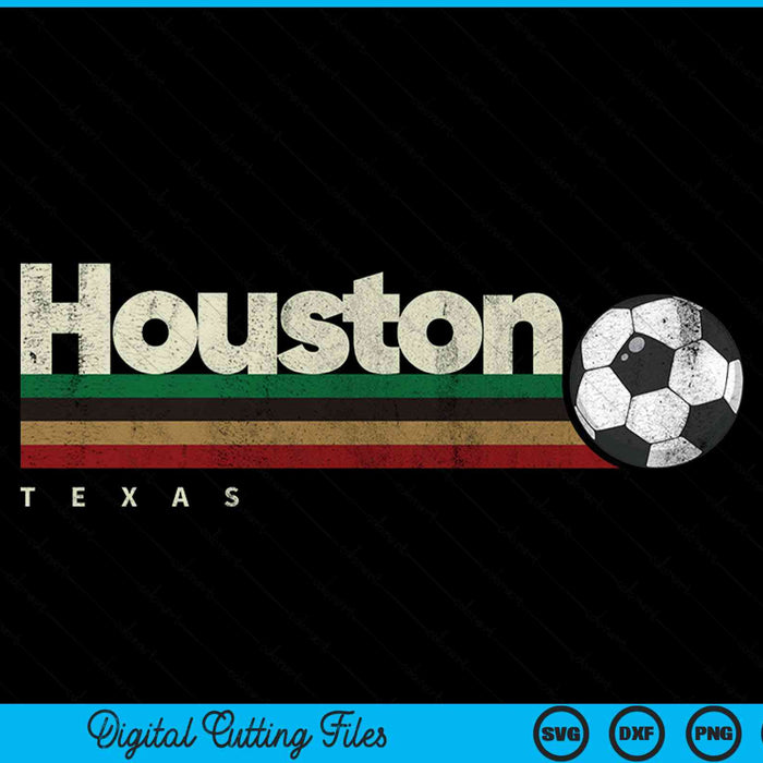 Vintage soccer Houston city soccer retro stripes SVG cut file