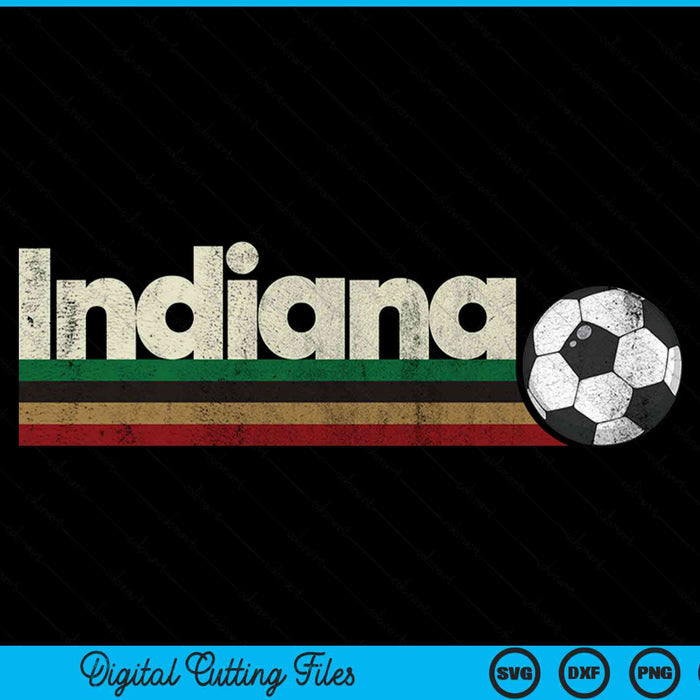Vintage soccer Indiana soccer retro stripes SVG cut file