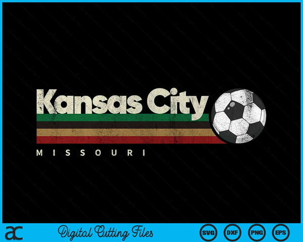 Vintage soccer Kansas City soccer retro stripes SVG cut file