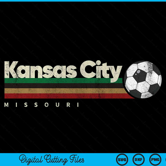 Vintage soccer Kansas City soccer retro stripes SVG cut file