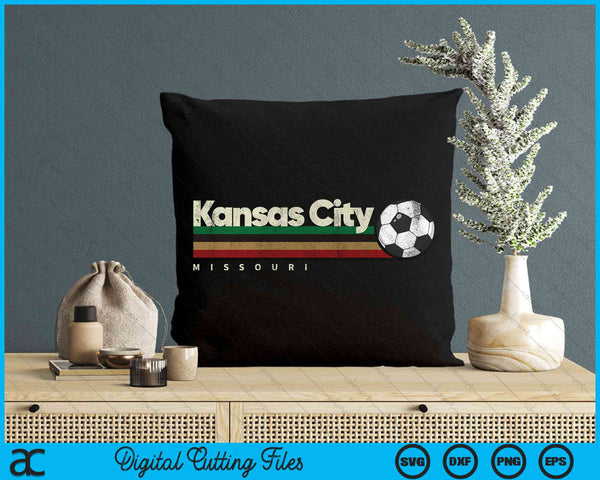 Vintage Soccer Kansas City Soccer Retro Stripes SVG PNG Digital Cutting File