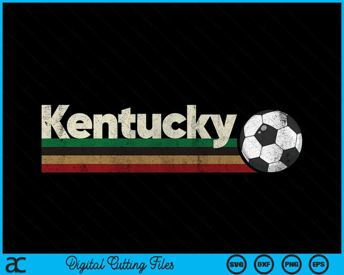 Vintage Soccer Kentucky Soccer Retro Stripes SVG PNG Digital Cutting File