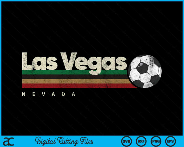 Vintage Soccer Las Vegas City Soccer Retro Stripes SVG PNG Digital Cutting File