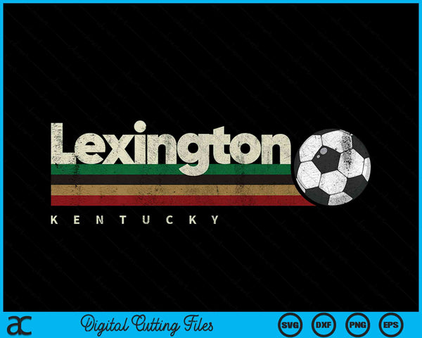 Vintage soccer lexington city soccer retro stripes SVG cut file
