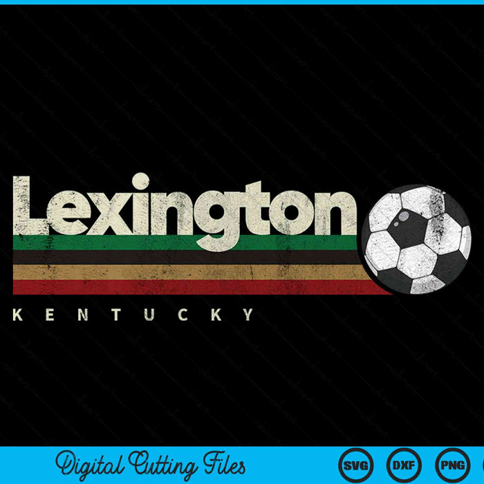 Vintage soccer lexington city soccer retro stripes SVG cut file