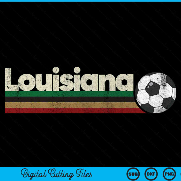 Vintage soccer Louisiana soccer retro stripes SVG cut file