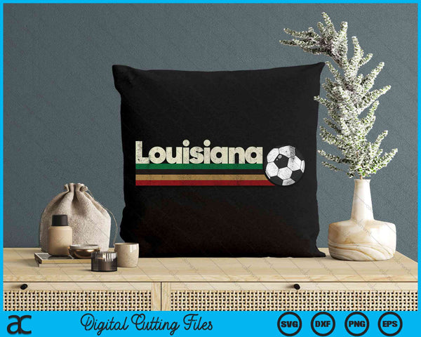 Vintage Soccer Louisiana Soccer Retro Stripes SVG PNG Digital Cutting File