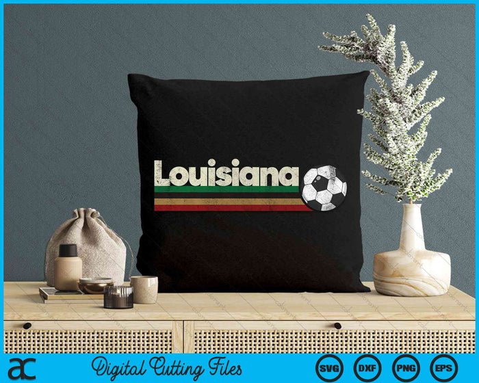 Vintage Soccer Louisiana Soccer Retro Stripes SVG PNG Digital Cutting File