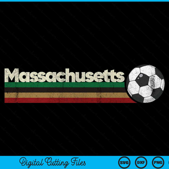 Vintage soccer Massachusetts soccer retro stripes SVG cut file