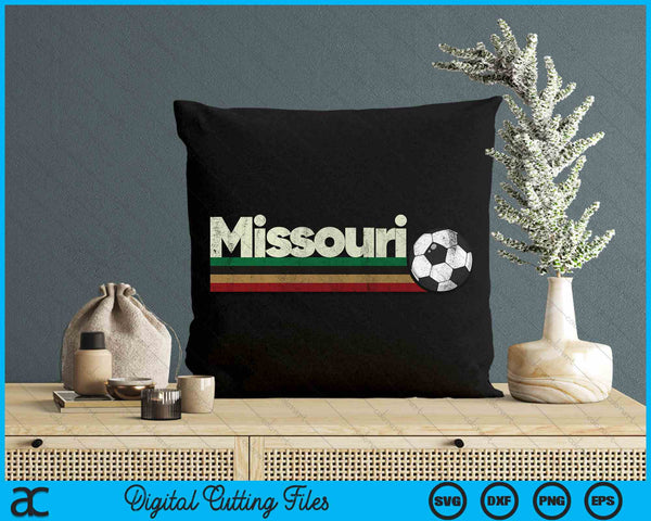 Vintage Soccer Missouri Soccer Retro Stripes SVG PNG Digital Cutting File