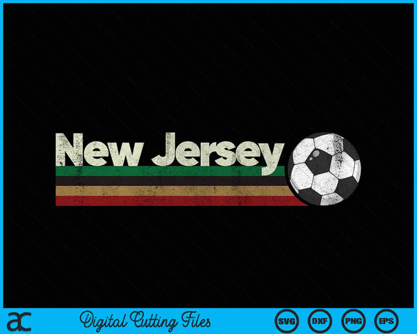 Vintage soccer New Jersey City soccer retro stripes SVG cut file
