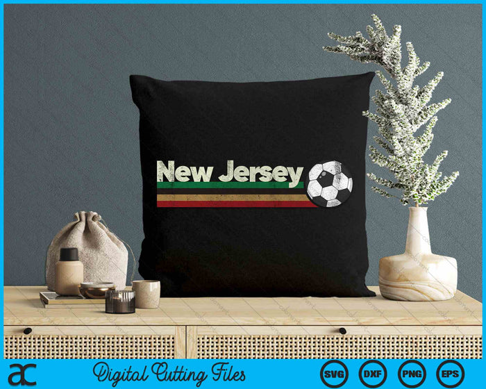 Vintage Soccer New Jersey City Soccer Retro Stripes SVG PNG Digital Cutting File