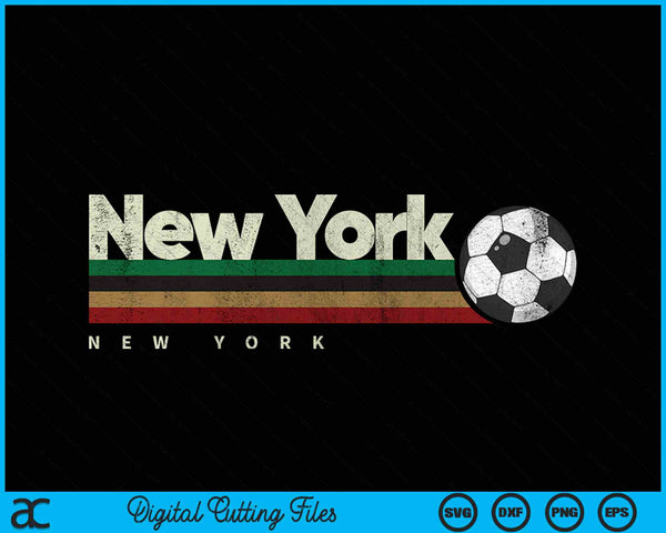 Vintage soccer New York City soccer retro stripes SVG cut file