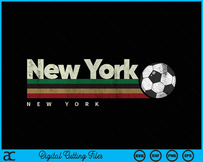 Vintage Soccer New York City Soccer Retro Stripes SVG PNG Digital Cutting File