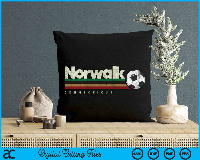 Vintage Soccer Norwalk City Soccer Retro Stripes SVG PNG Digital Cutting File