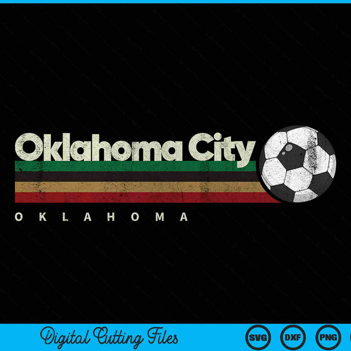 Vintage soccer Oklahoma City soccer retro stripes SVG cut file