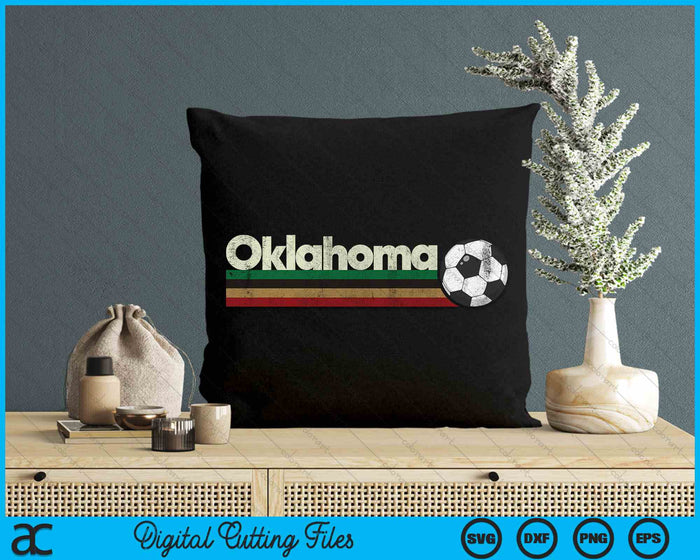 Vintage Soccer Oklahoma Soccer Retro Stripes SVG PNG Digital Cutting File