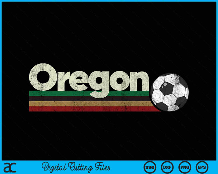 Vintage Soccer Oregon Soccer Retro Stripes SVG PNG Digital Cutting File