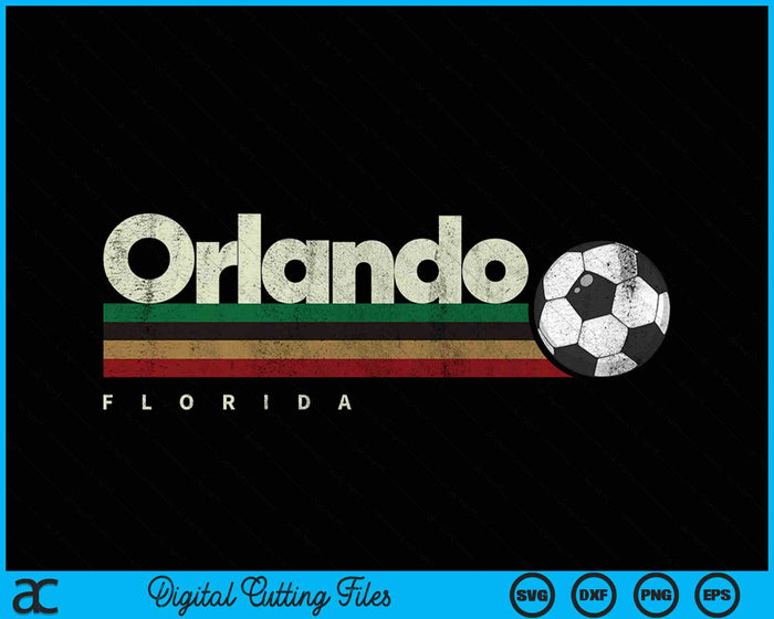 Vintage Soccer Orlando City Soccer Retro Stripes SVG PNG Digital Cutting File