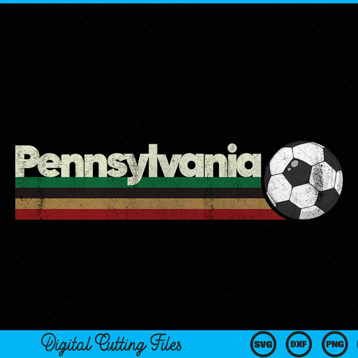 Vintage soccer Pennsylvania soccer retro stripes SVG cut file
