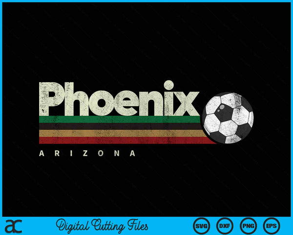 Vintage soccer Phoenix city soccer retro stripes SVG cut file