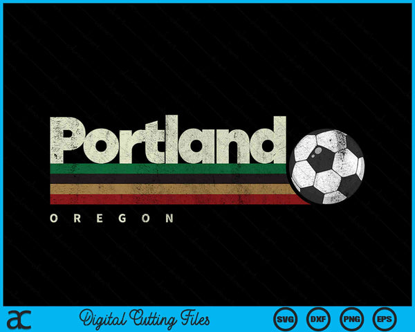 Vintage soccer Portland city soccer retro stripes SVG cut file