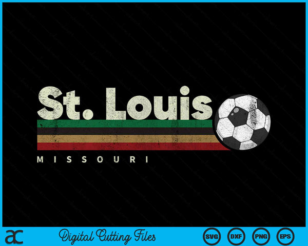 Vintage soccer St. Louis city soccer retro stripes SVG cut file