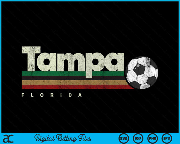 Vintage soccer Tampa city soccer retro stripes SVG cut file