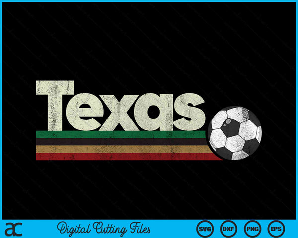 Vintage soccer Texas soccer retro stripes SVG cut file