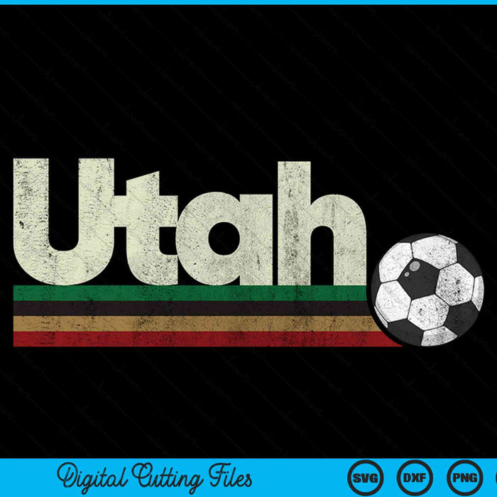 Vintage soccer Utah soccer retro stripes SVG cut file