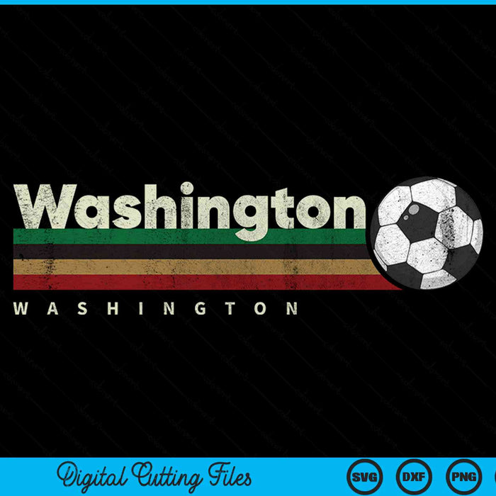 Vintage soccer Washington city soccer retro stripes SVG cut file