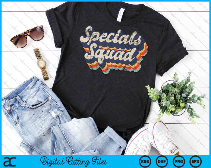 Vintage Specials Squad Art Música PE Tech Gym Teacher Team SVG PNG Archivos de corte digital