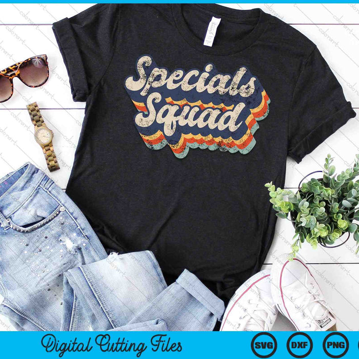 Vintage Specials Squad Art Música PE Tech Gym Teacher Team SVG PNG Archivos de corte digital