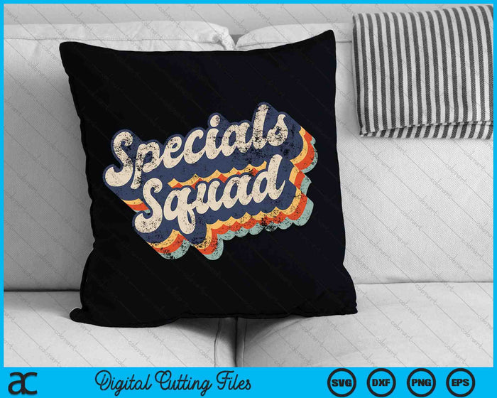 Vintage Specials Squad Art Música PE Tech Gym Teacher Team SVG PNG Archivos de corte digital