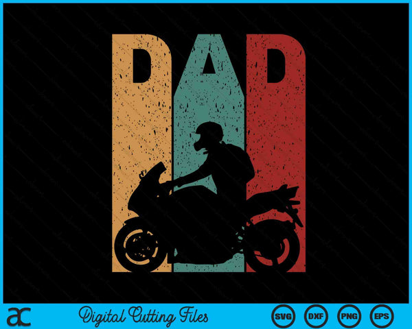 Vintage Sport Bike Dad Fathers Day Gift Biker Motorcycle SVG PNG Digital Cutting File