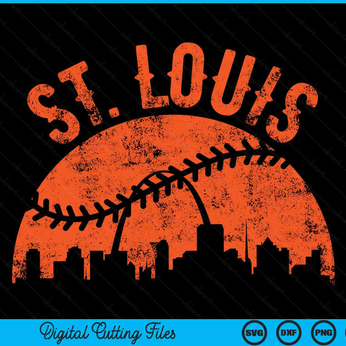 Vintage St Louis Baseball SVG PNG Digital Cutting Files