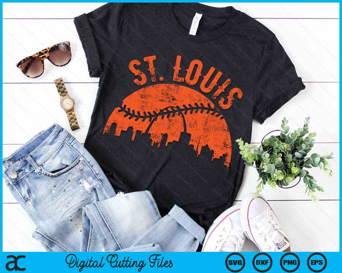 Vintage St Louis Baseball SVG PNG Digital Cutting Files