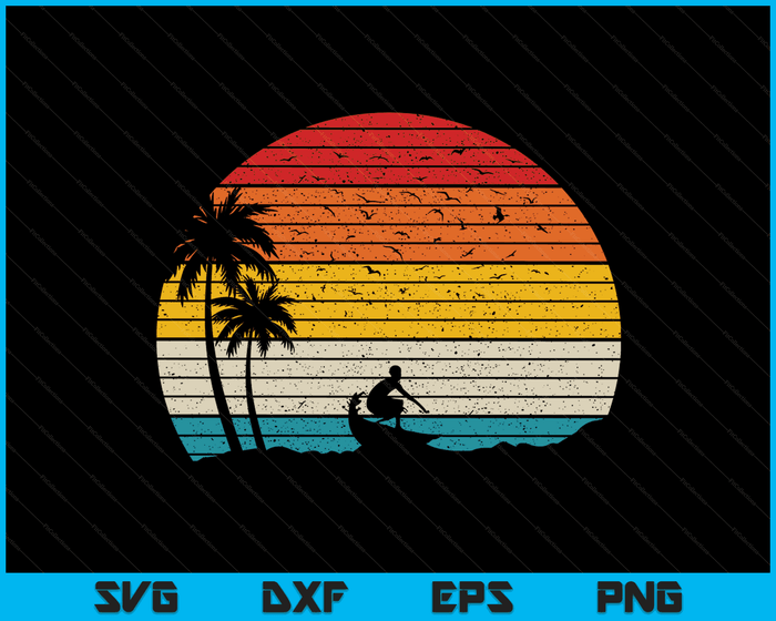 Vintage Surfer Retro Surfen Strand Surf SVG PNG Digitale Snijbestanden