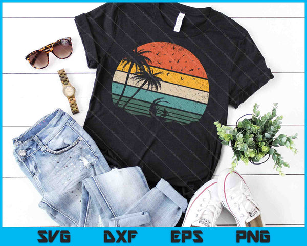 Vintage Surfer Retro surfen strand Surf SVG PNG snijden afdrukbare bestanden - on a t-shirt
